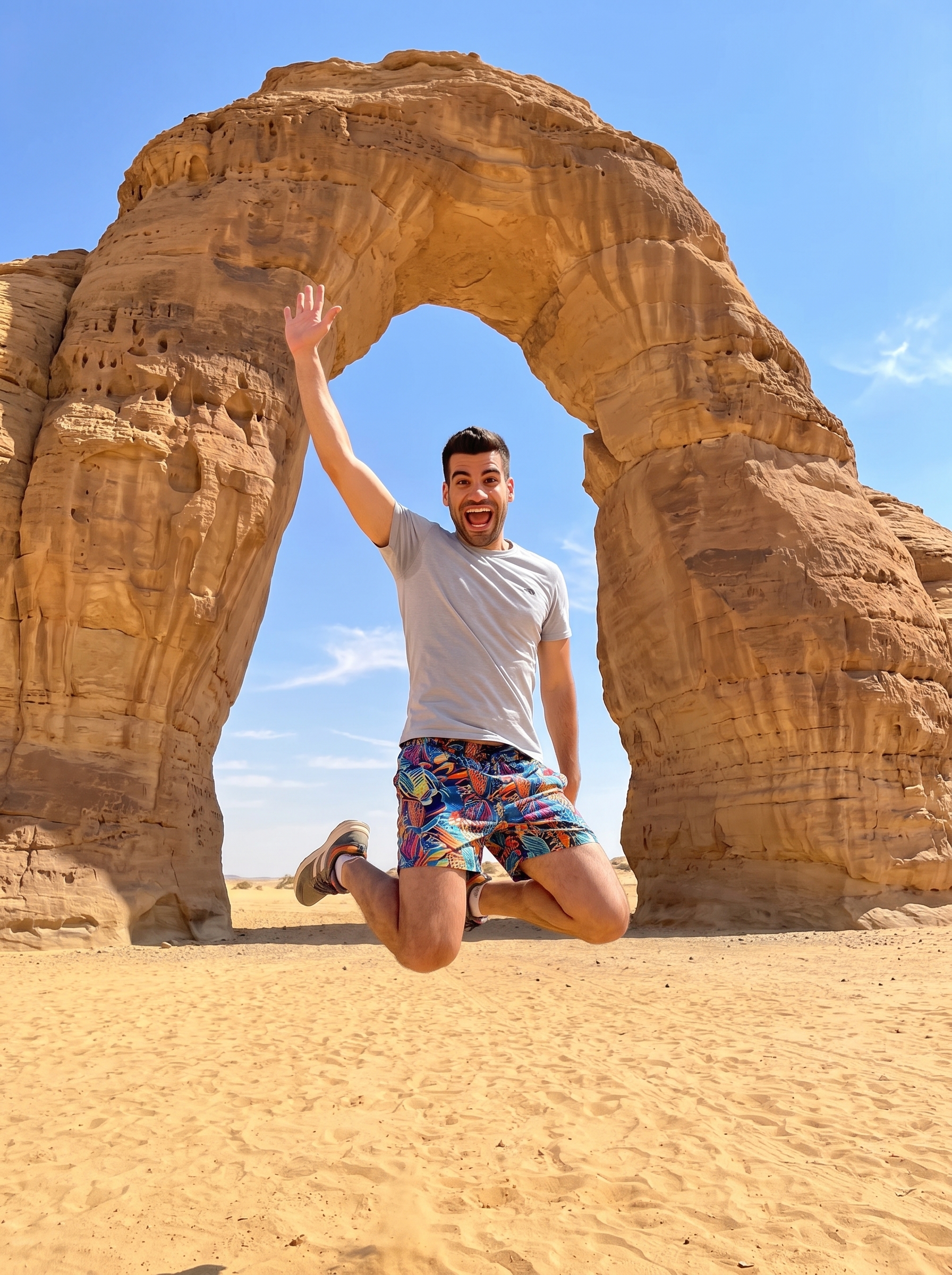 Manuel Barbiero nel deserto